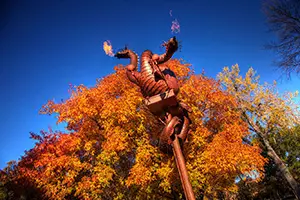 Meeting Background Dragon statue